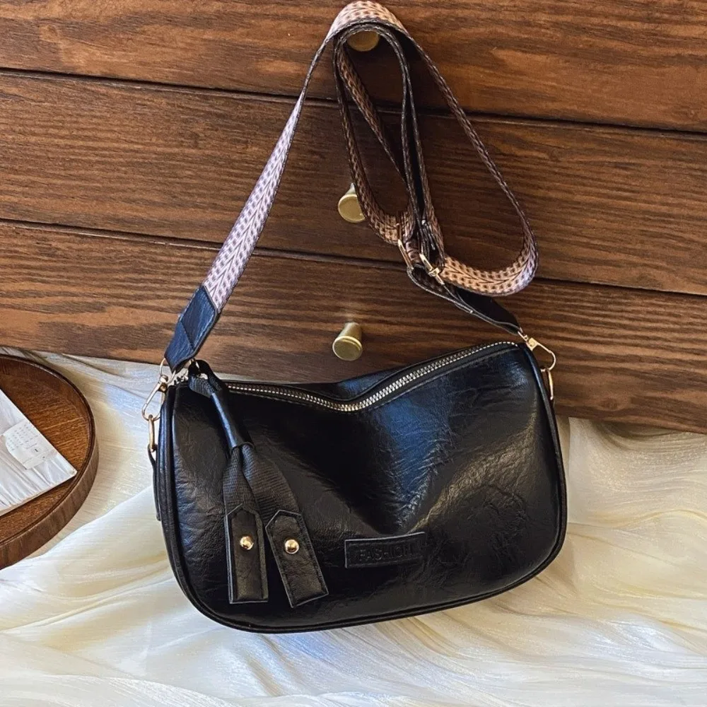 Robuste Retro-Umhängetasche aus PU-Leder, lässige Handtasche mit großer Kapazität, vielseitige Messenger-Tasche für Damen – Detail 5
