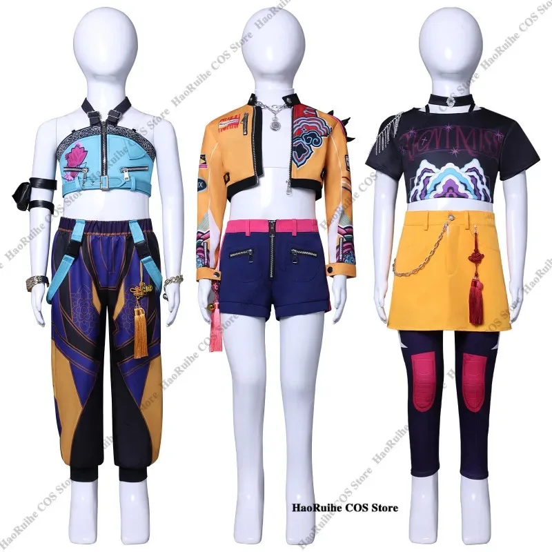 

Huntrix Mira Zoey Rumi Косплей Костюм Парик Детская Униформа Для Девочек Ролевые Игры для Вечеринки Хэллоуин Карнавальные Наряды;5,c'8.m;0'