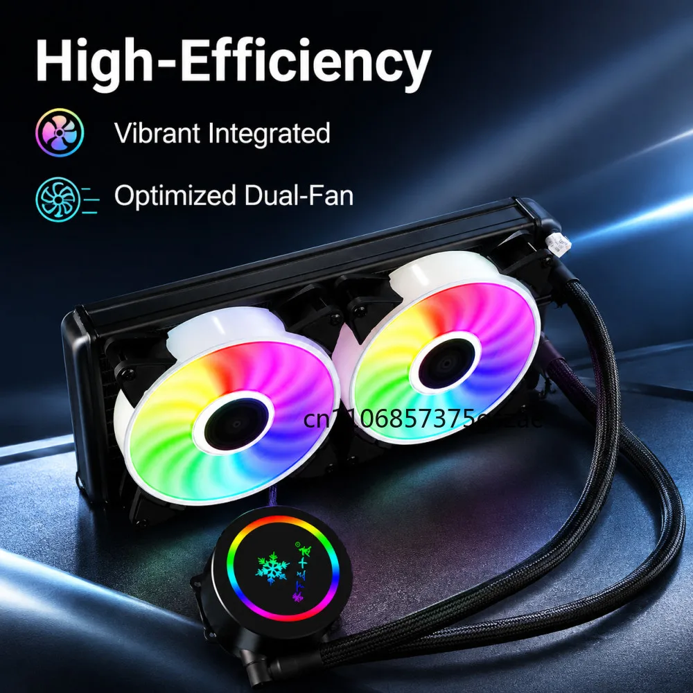 240mm CPU Water Cooler Liquid Cooling Heatsink RGB Colorful Radiator For X99 LGA 2011 V3 1700 1200 115X AMD AM4 AM5