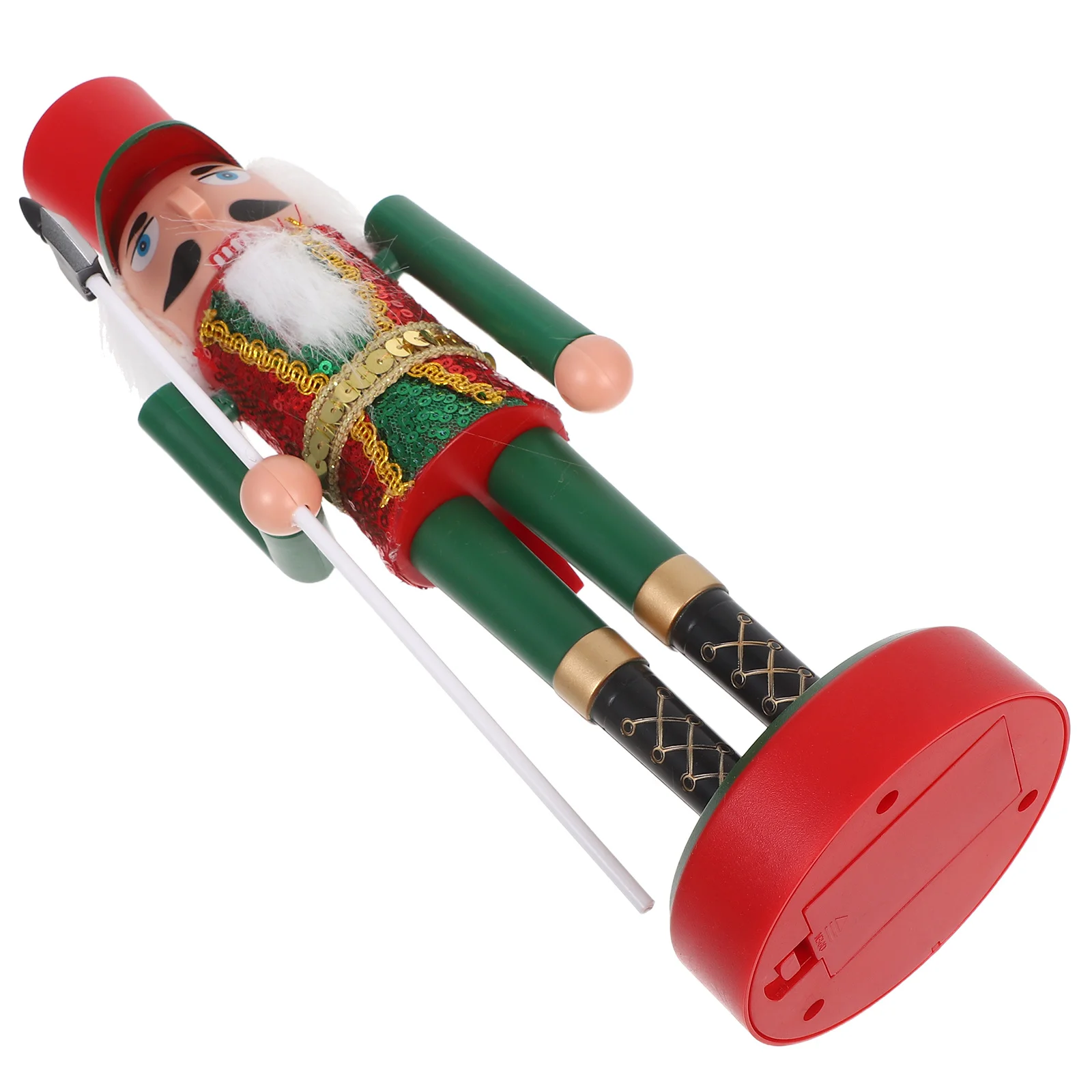 

Traditional Nutcracker Soldier Decoration with Light Feature - Christmas Tabletop Home Decor Festive Ambiance Enhancer