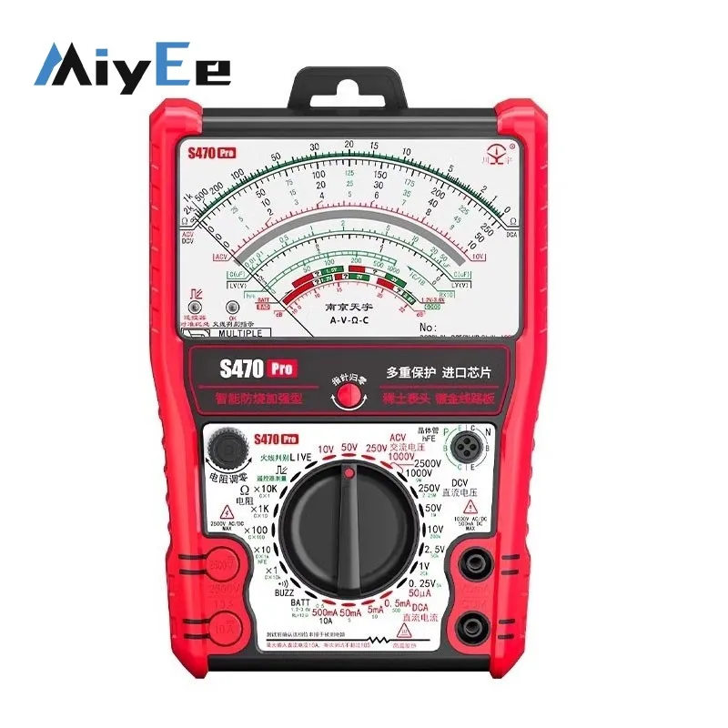 

S470Pro 2500V Anti-Burn Analog Multimeter High-Precision Multimeter w/ Strong Magnets Hanging Holes