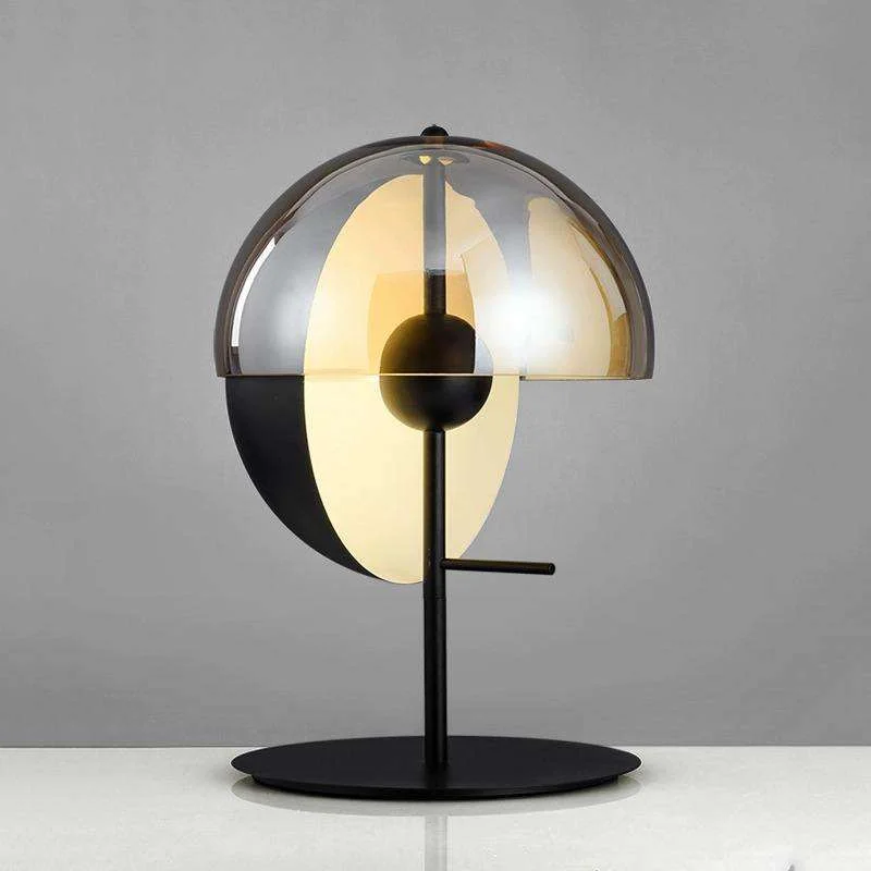 

Polished stainless steel modern, kuniga glass lampshade table lamp, suitable for living room and bedroom