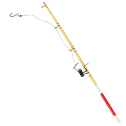 1Pc 17.5cm Miniature Fishing Tool Model Toy Dolls House Garden Decoration 1:12 Fishing Rod Pole Dollhouse Accessories