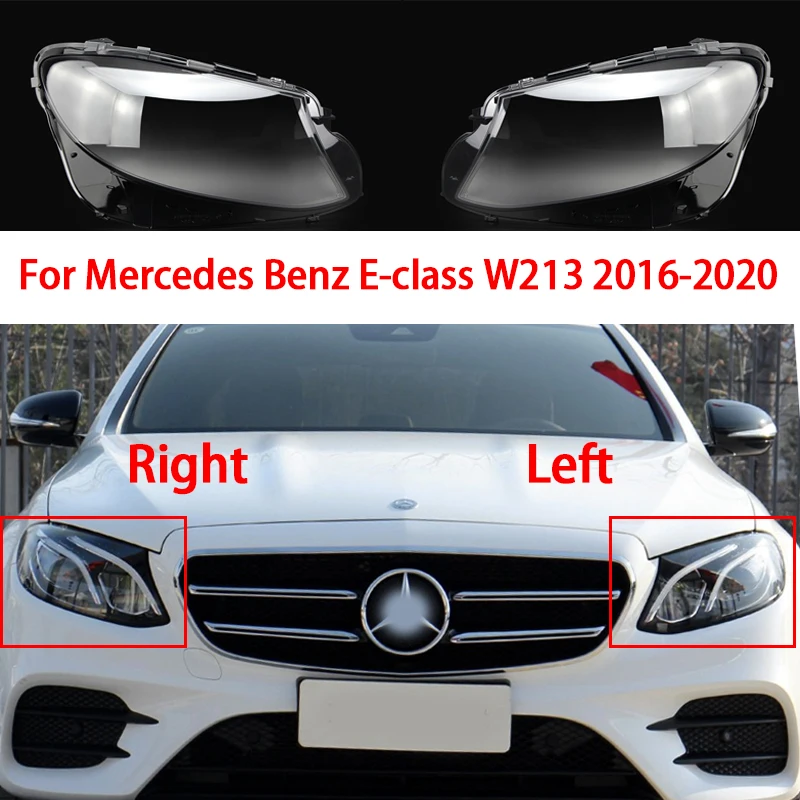 For Mercedes Benz W213 E200L E300L E320L 2016-2019 Headlamp Cover Transparent Lampshade Shade Front Headlight Shell Headlamp