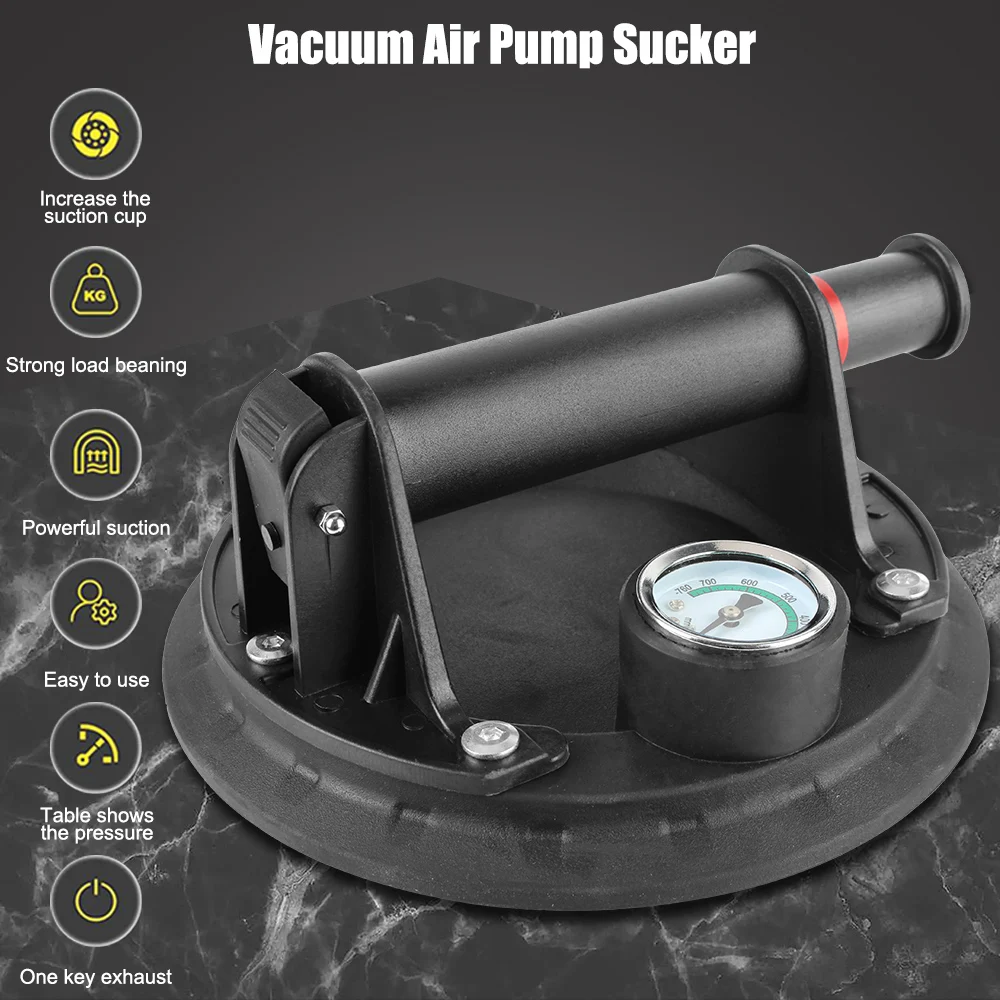 160 Kg Carrying Capacity 8 Inch for Granite Tile Glass Manual Lifting Upgraded Version Vacuum Suction Cup Heavy Duty Lifter