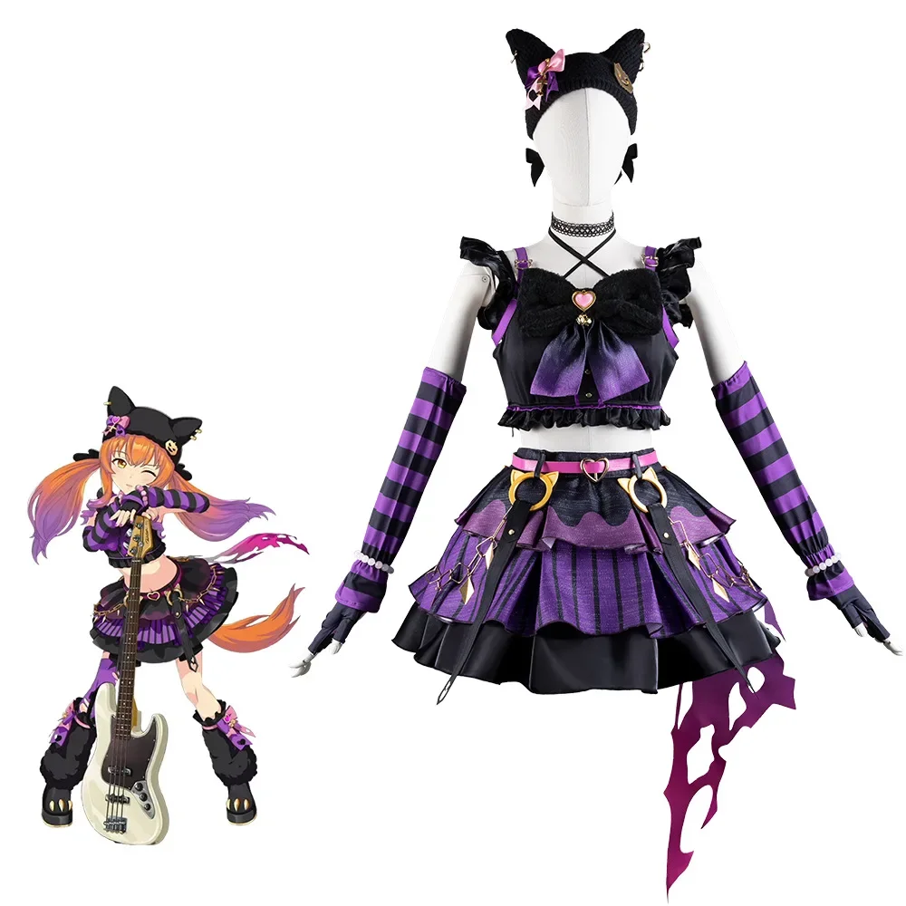 Игра Umamusume: Pretty Derby Mayano Top Gun Косплей Костюм MewMeow Фиолетовая Юбка Униформа Парик Женский Сексуальный Карнавальный Костюм Хэллоуина
