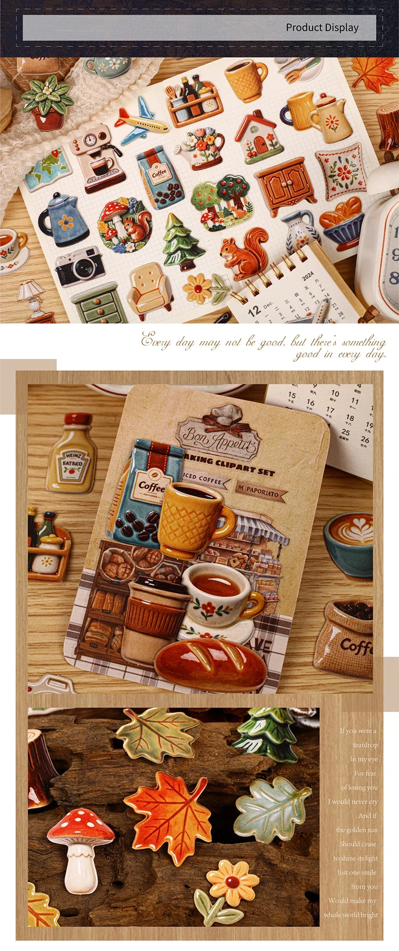 JIANWU Warm Things Small Collection Series Vintage Life Flower Landscape Material Collage Sticker Creative  Journal Stationery