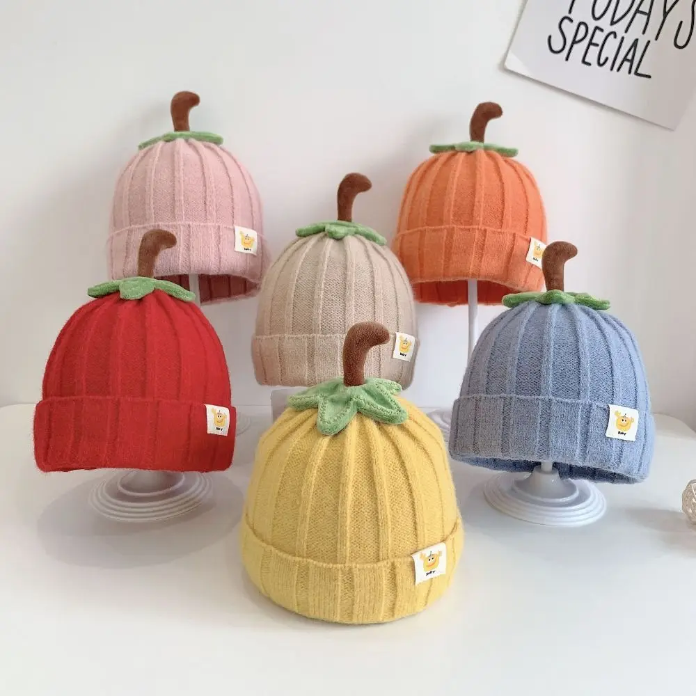 

Winter Baby Pumpkin Hat Soft Newborn Halloween Knitted Beanie Hat Autumn Thanksgiving Infant Kids Toddler Baby Hat Boys Girls