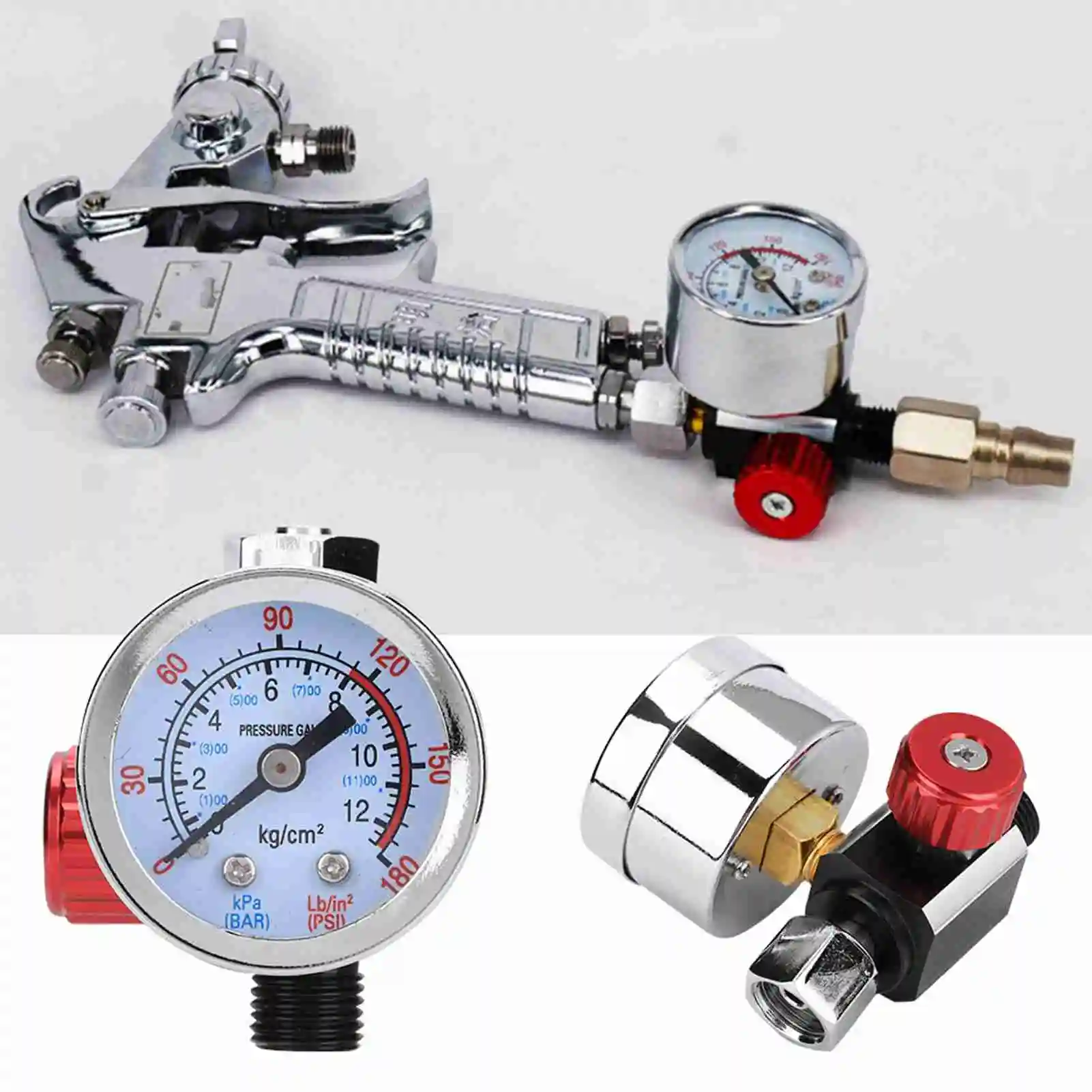 Gauge Spray Gun Air Pressure Regulator Air Pressure Regulator Gauge Adjustable Spray Gun Instrument Pneumatic Tool Accessories