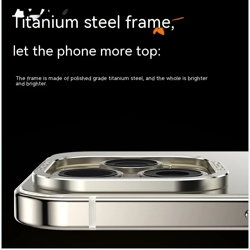 Raw Titanium fram Case For iphone15 Pro Max Magnetic MagSafe Wireless charge Metal frosting Original color Protective Back Cover