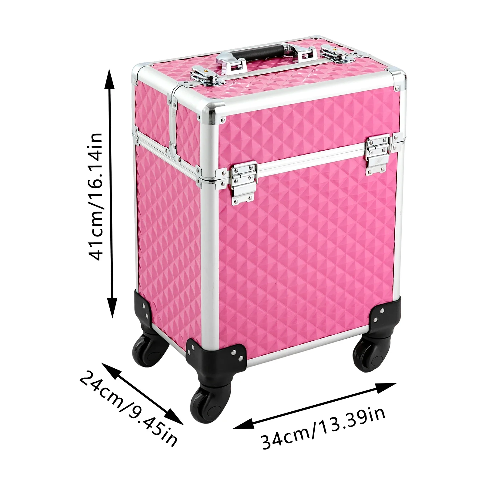 안전하고 넓은 피치 메이크업 케이스 - 전문 메이크업 및 헤어 도구에 이상적