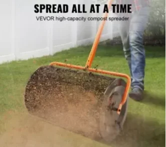 Compostspreider Turf Mos Spreider 24 "Brede 24.4-26.4" In Hoogte Verstelbaar