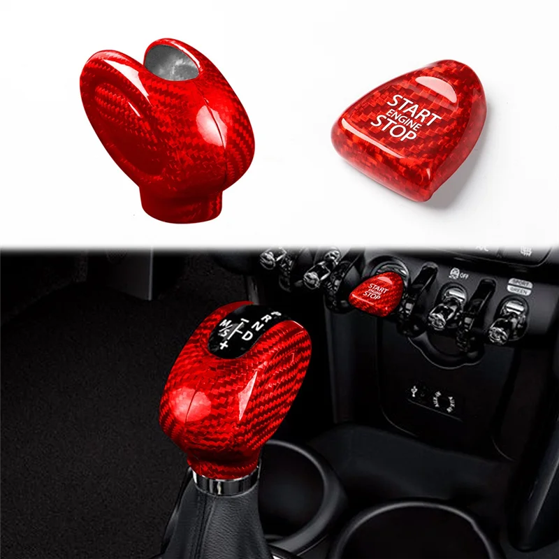 

Car Real Carbon Fiber Shift Lever Cover Shift Knob Cover For Mini Cooper F54 F55 F56 F57 F60-A65M