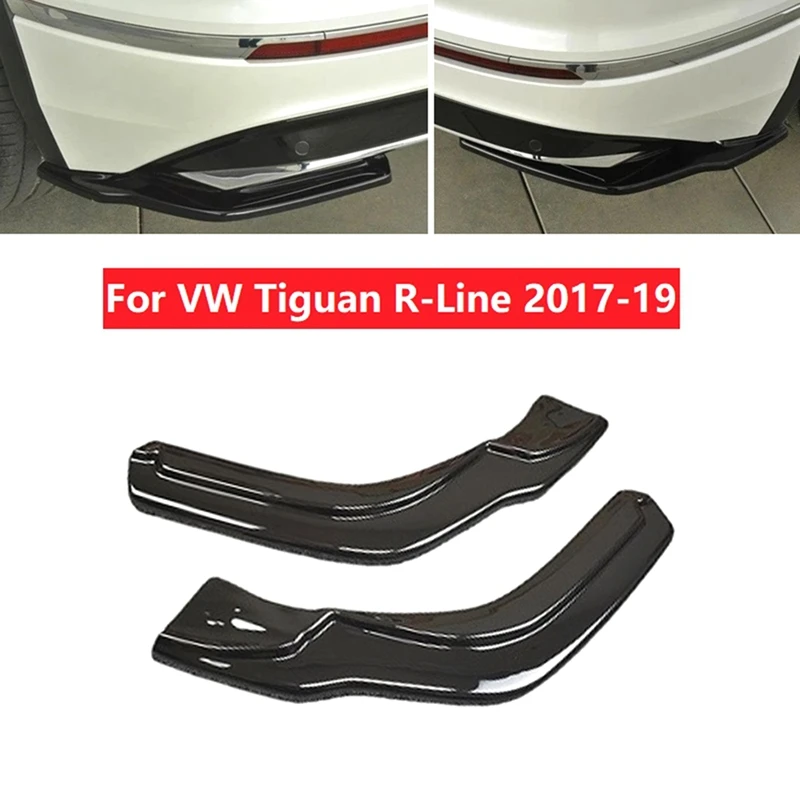 

Car Rear Bumper Lip Side Splitters Flaps External Trim For VW Tiguan R-Line 2017 2018 2019 Rear Bumper Spoilers