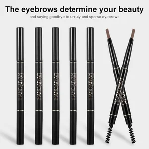 Eyebrow pencil with dark brown spooli brush, premium eye brow longwearing for perfect brows, waterproof 12 Main Sales Eyeshadow of Eyebrow - №10