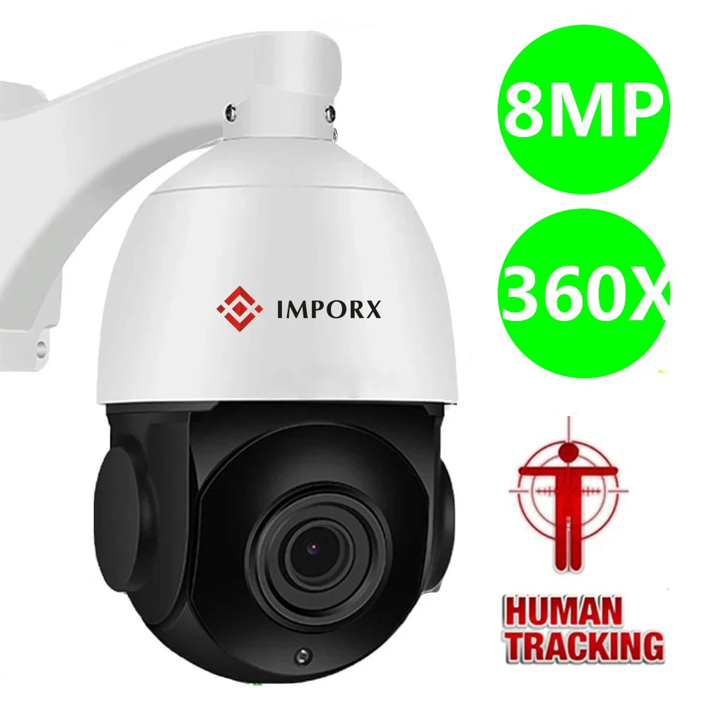 Kamera IP 8MP 4K 360X ZOOM POE PTZ Speed Dome Support Hikvision Dahua NVR IVM4200 P2P ONVIF IMX415