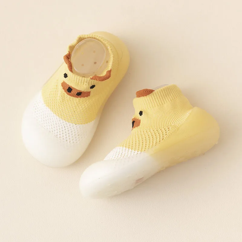 Yibubu-Chaussures de bébé à l'offre elles souples, chaussures d'intérieur pour tout-petits, chaussettes de sol respirantes en maille, chaussettes mignonnes à la mode