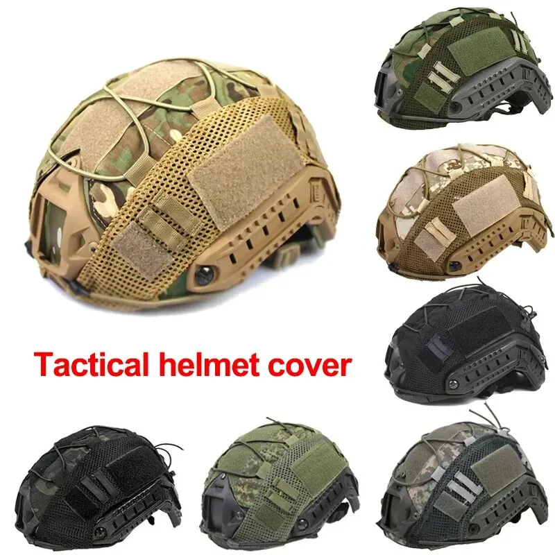1 szt. Szybki pokrowiec na kask dla szybkiego MH PJ BJ kask Airsoft Paintball pokrowiec na kask akcesoria siatka rowerowa