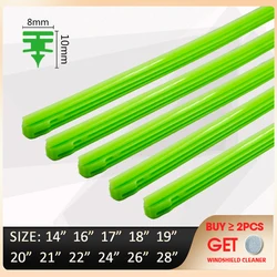 1pcs Car Wiper Windscreen Vehicle Insert Green Silicagel Strip Refill 8mm Soft 14