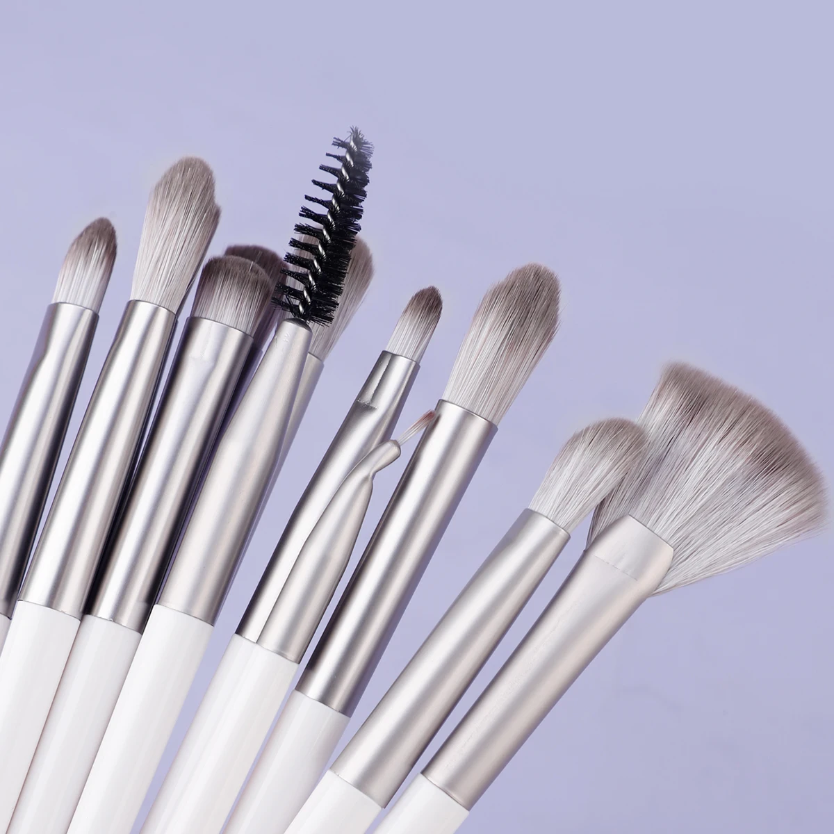 12pcs Eye Detail Makeup Brushes Pony Hair Precision Eye Shadow Lying Silkworm Brightening Eyeliner Applicator Small