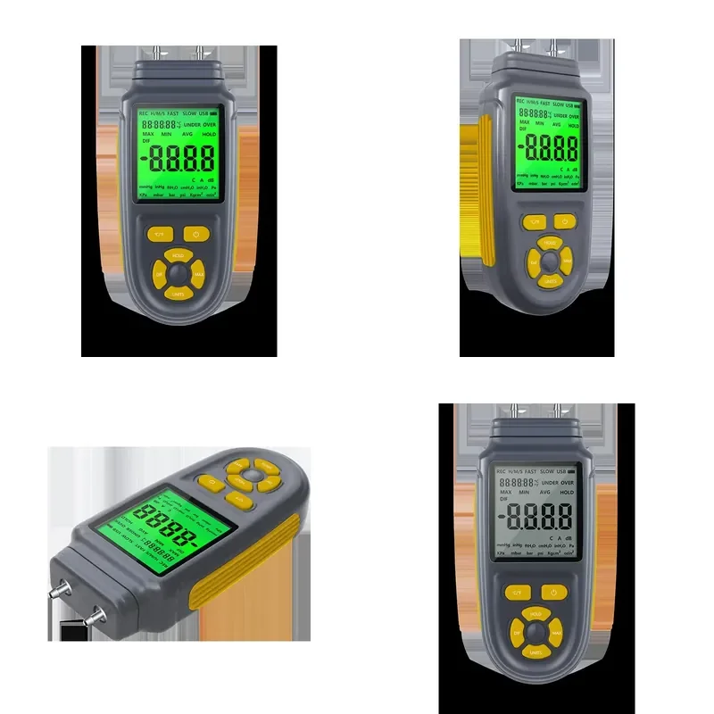 100Psi Digital Air Pressure Gauge Handheld Differential Pressure Gauge With Data Storage Function pressure gauge