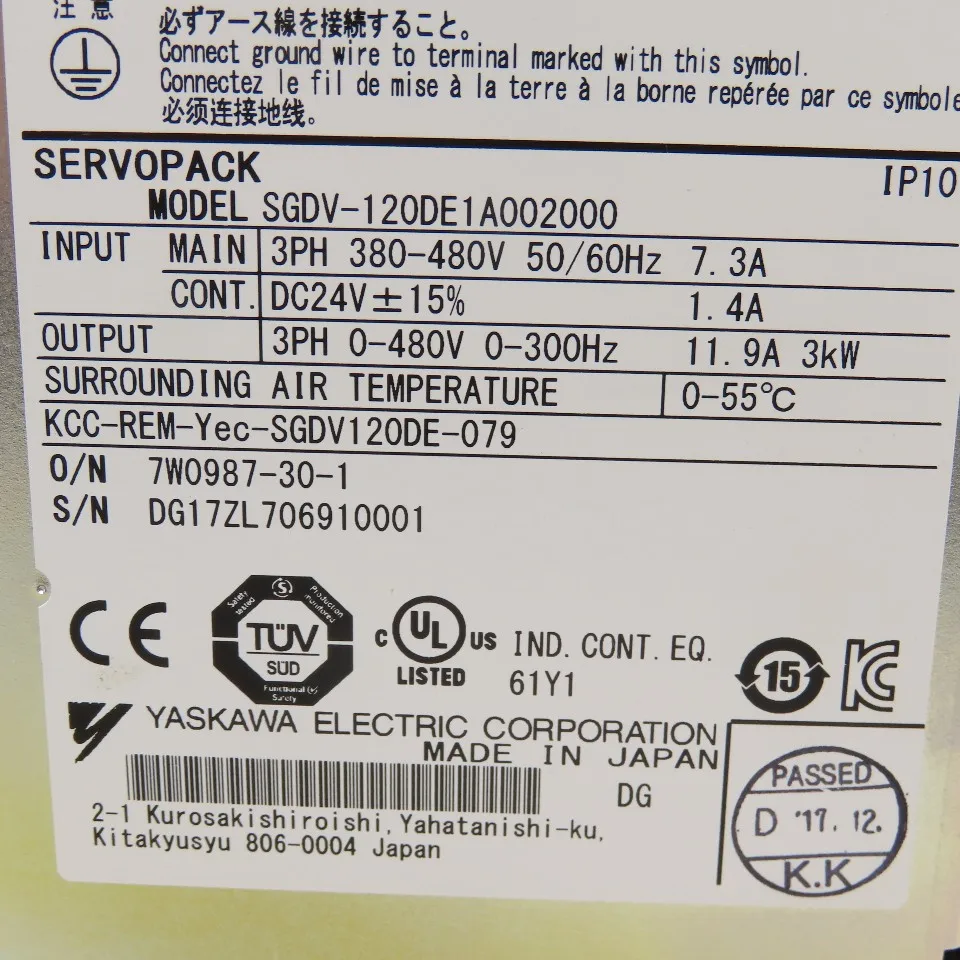 Brand New SGVD120DE1A002000 400V 380480V Input 0480V 0300Hz for PLC