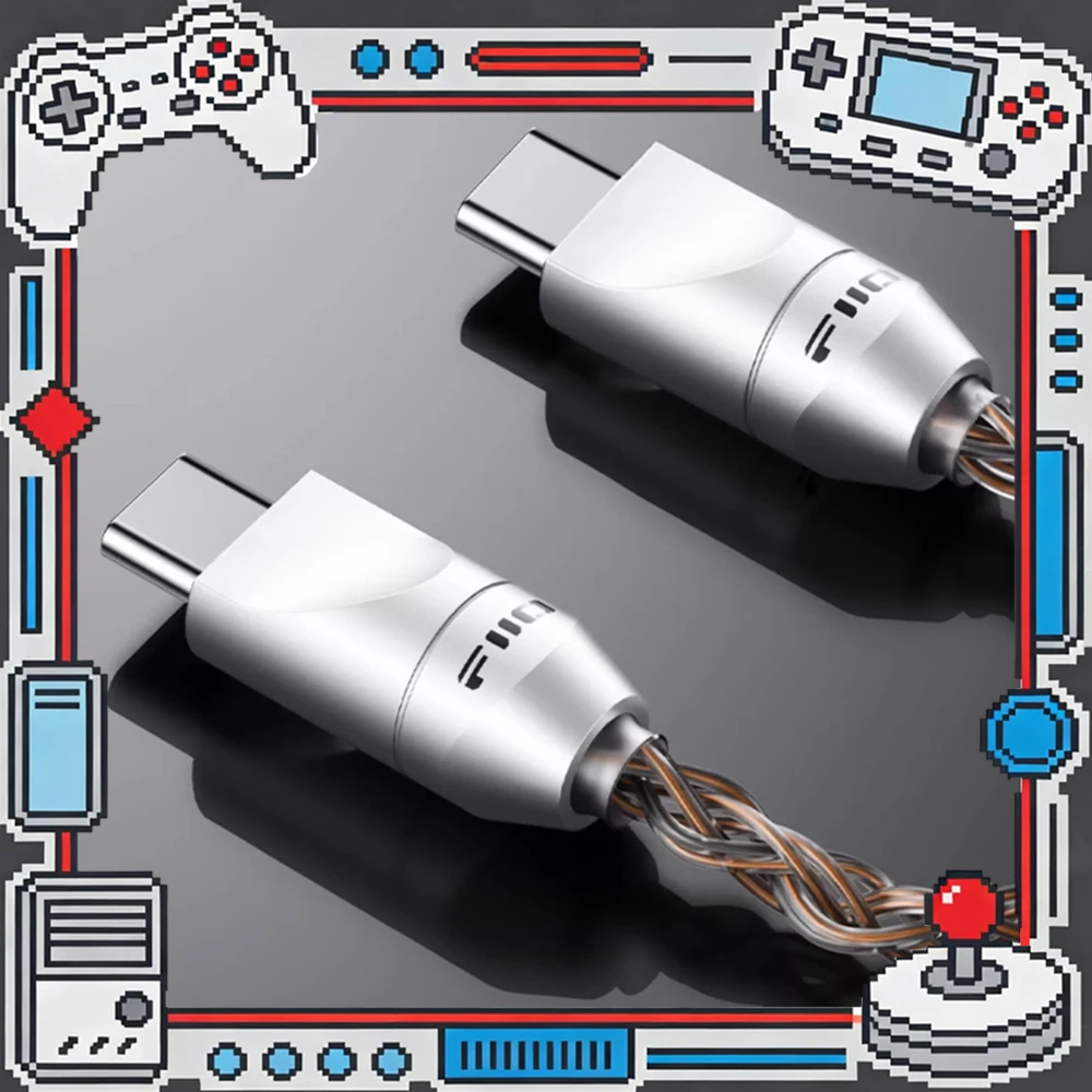 

Цифровой аудиокабель FiiO Link USB Type-C - Type-C, кабель для передачи данных, адаптер из монокристаллической меди