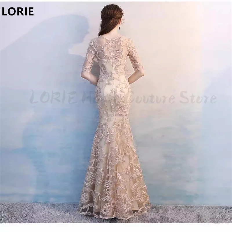 LORIE A-line Mermaid Bridesmaid Dress Lace long sleeves Bridsmaid Dresses Elegant Sisters Group Bridesmaid Customized 2024