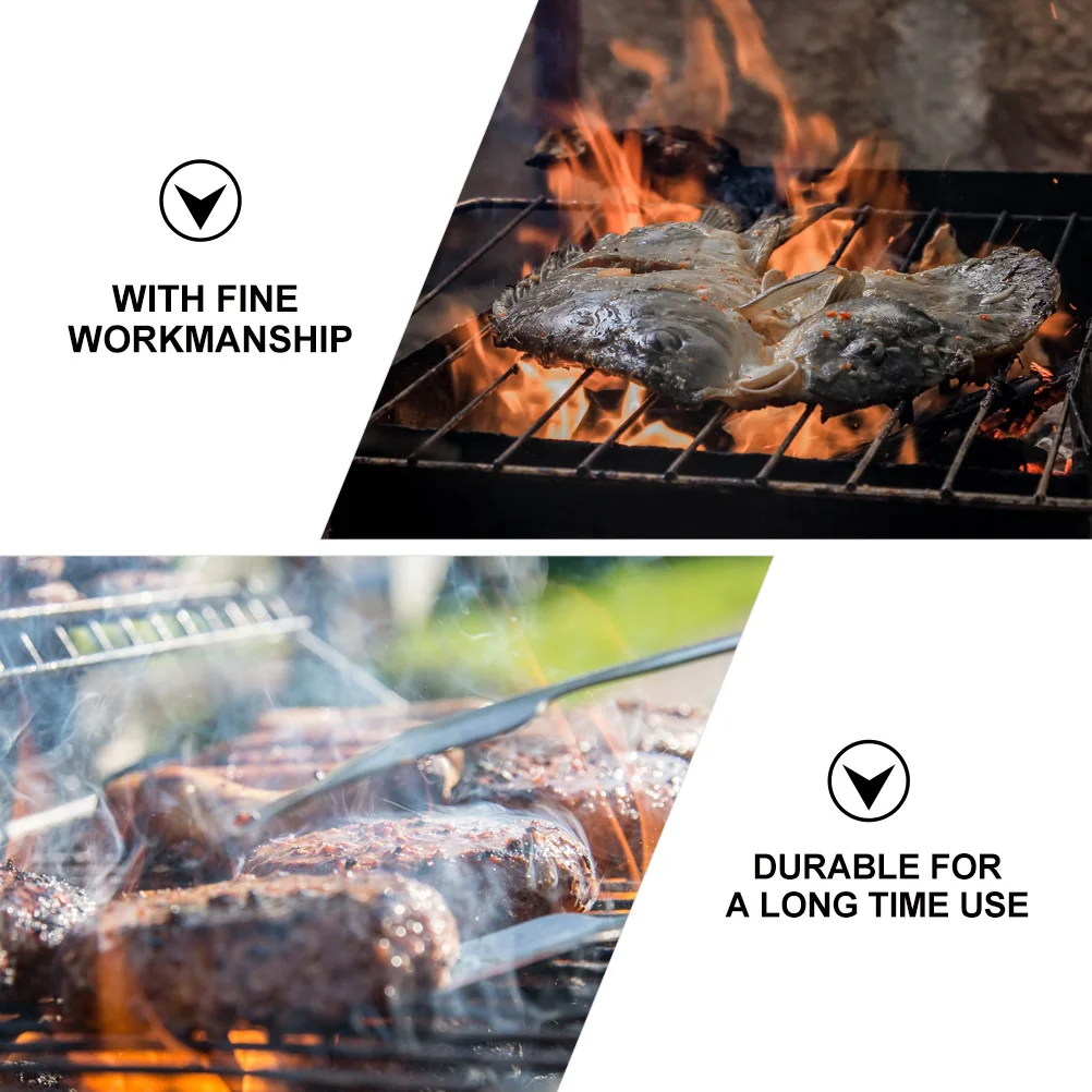 

Charcoal Clamp Firewood Tong Long H BBQ Tool Stainless Steel Durable Outdoor Barbecue Camping Hiking Practical Cooking