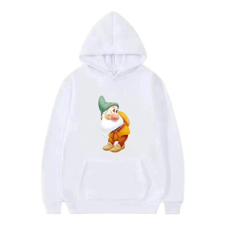 Disney Cool Frozen Pattern Trendy Casual Allentato Moda Donna Allentato Sport Nero Autunno Top Felpa con cappuccio Donna Parità da uomo Pullover