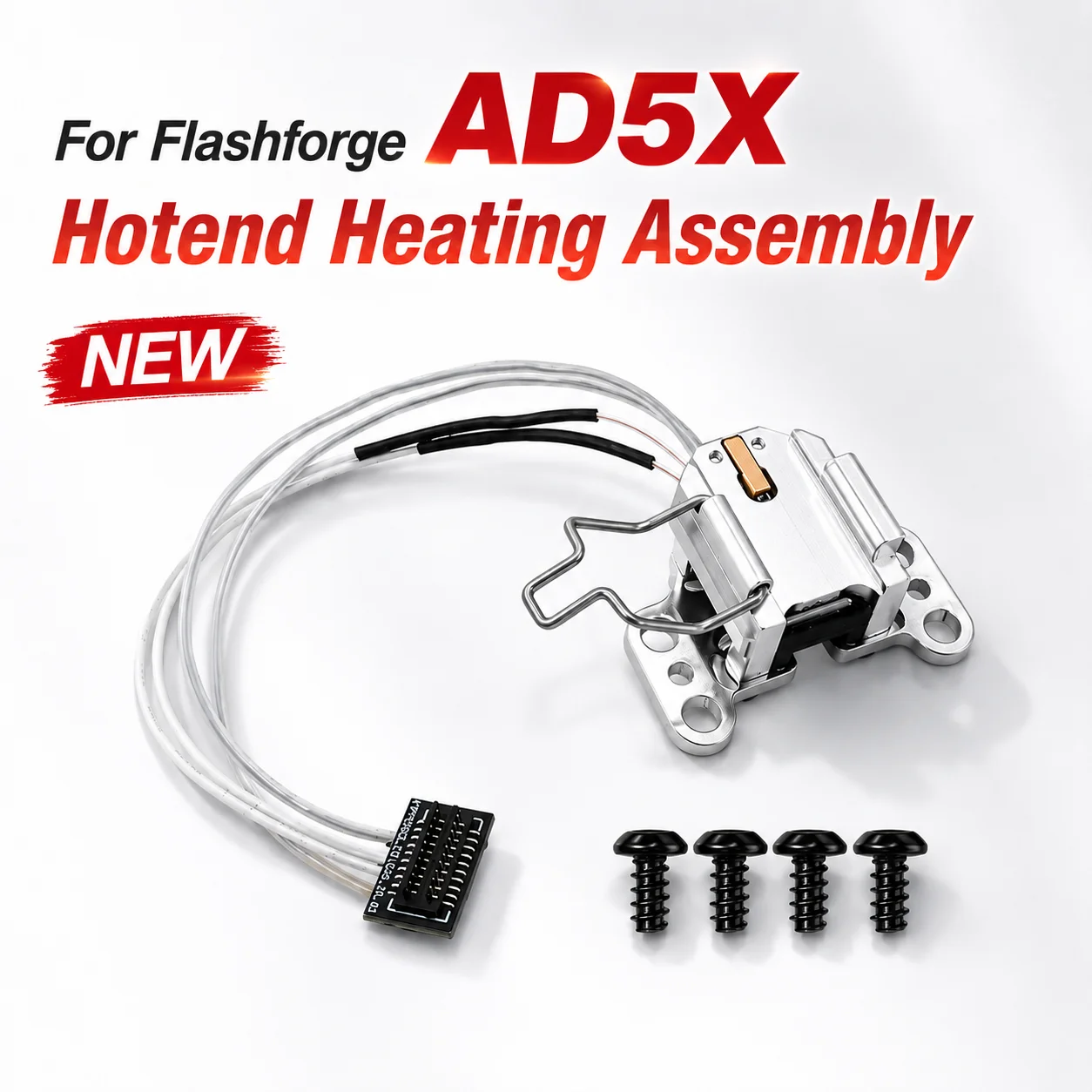 

For Flashforge AD5X Hotend Heating Assembly Extruder Heater Block Thermistor Heater Cartridge Kit for Adventurer 5X 3D Printer