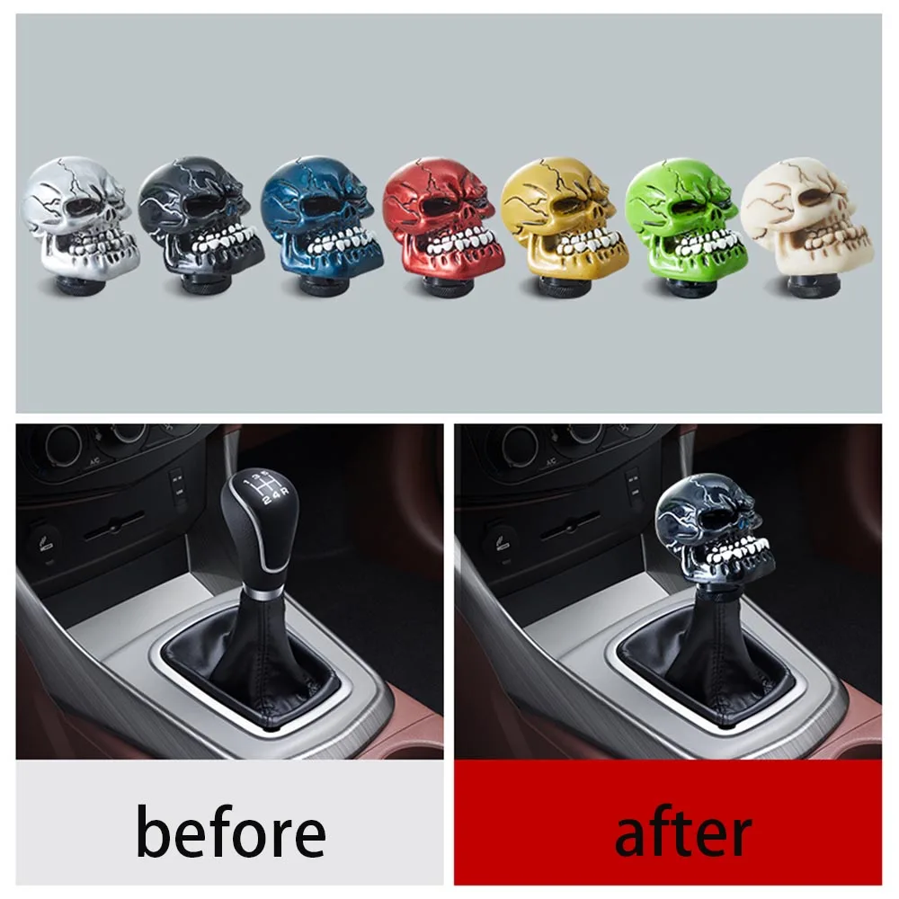 

Racing Skull Gear Shift Knob, Car Modification, Sport Lever, Gear Stick, Manual Head Lever, Transmission Head, Car Accessories