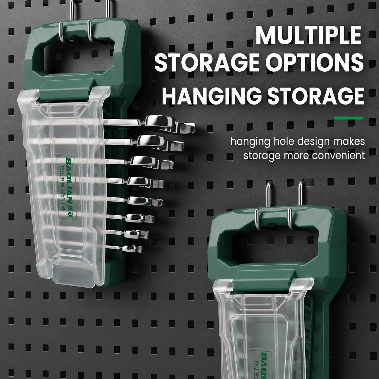 Portable Handheld Bag Organizers Storage Tools Holder Wrench for Auto Rack Heavy-duty&durable Belt Wall-mountable Mechanics Bolt