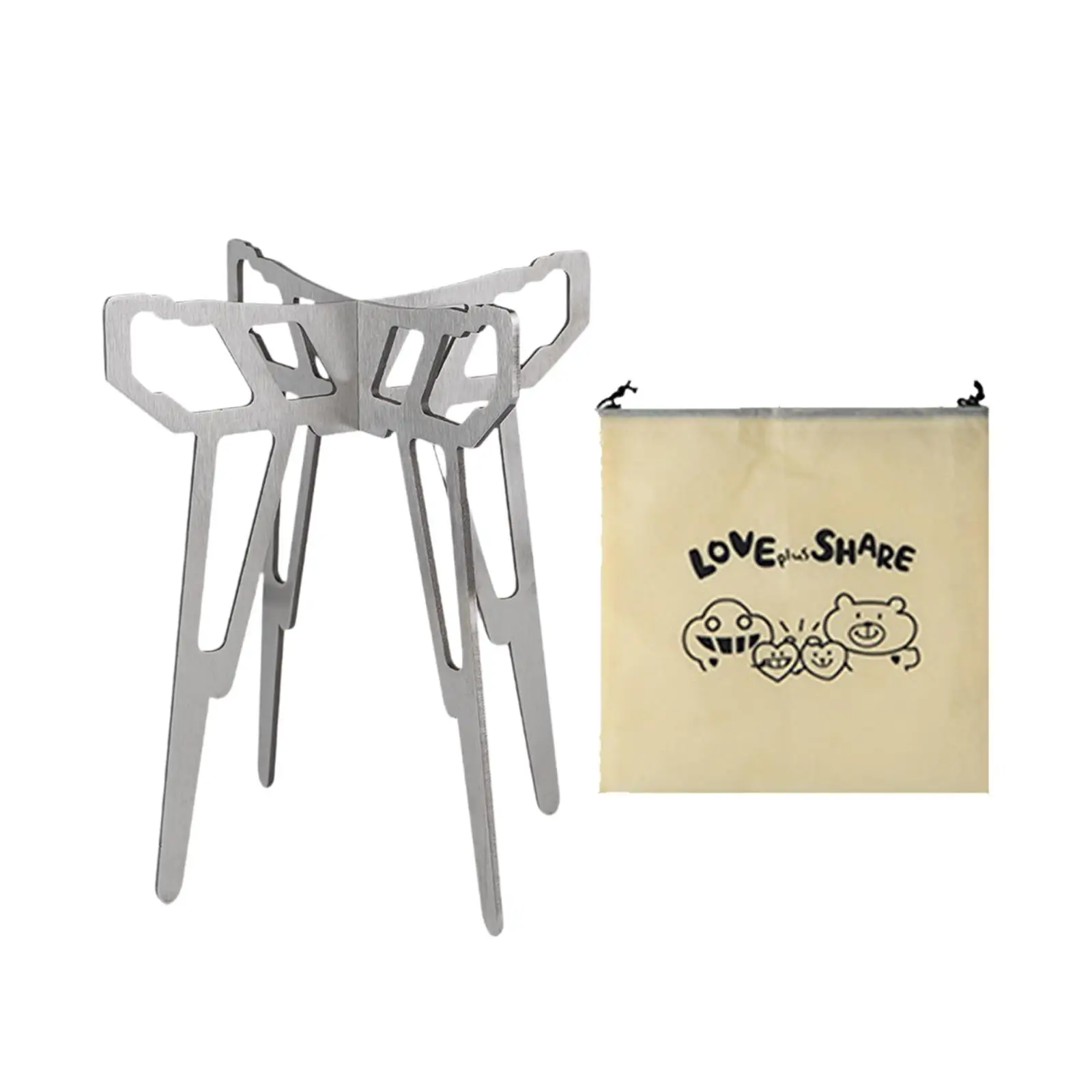 

Outdoor Pot Stand Stable Stainless Steel Grill Pan Tripod for Patio