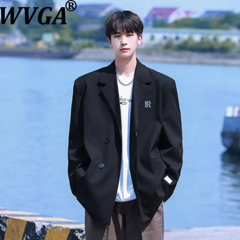 

WVGA 2026 Spring Autumn New Man Tide Metal Buckle Trendy Suit Jacket Niche Chic Casual Oversized Turn-Down Collar Balzers W20245