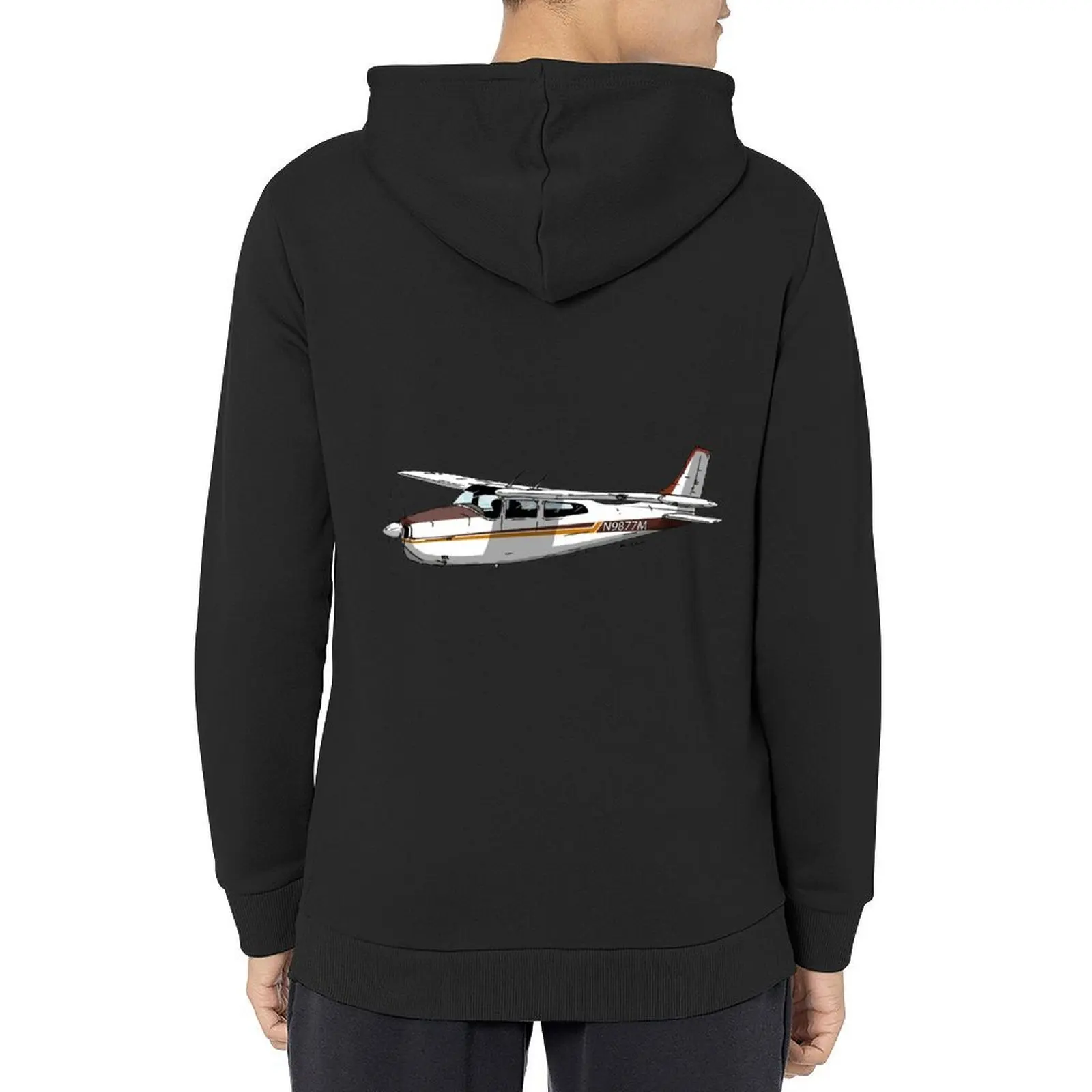 

Cessna 210 N9877M Hoodie men's sweat-shirt mens clothing men's winter sweater aesthetic clothing mens hoodie