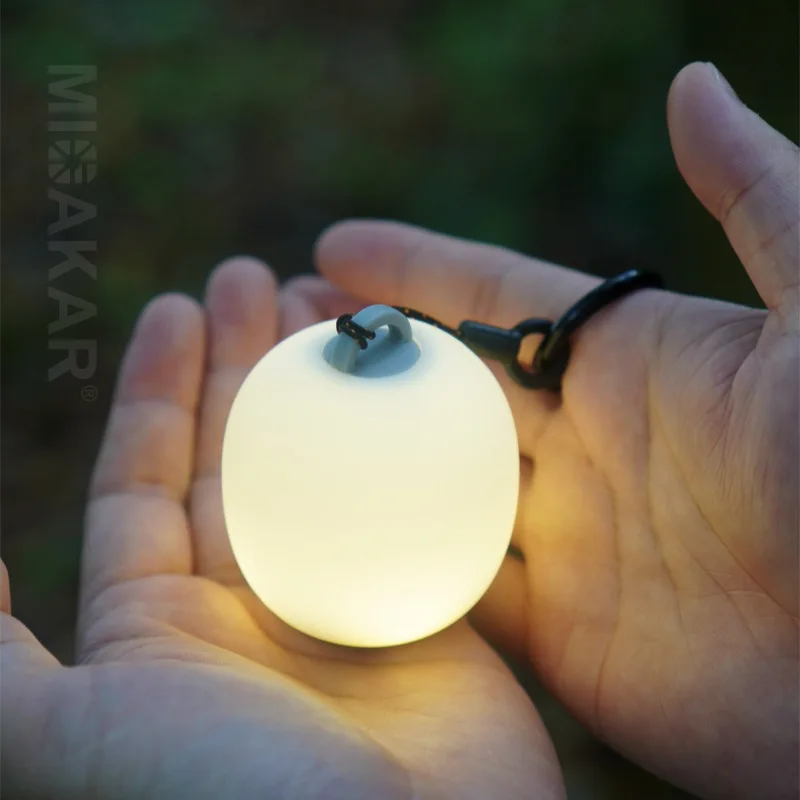 ESLNF Portable Camping Lantern Rechargeable LED Picnic Lamp MINI Egg-Shaped Squeeze Silicone Light for Outdoor Cozy Ambience