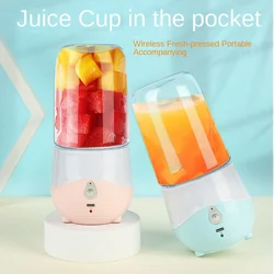 Licuadora portátil, Mini exprimidor recargable por USB, máquina mezcladora doméstica para jugos, batidos y batidos, Extractor de jugo