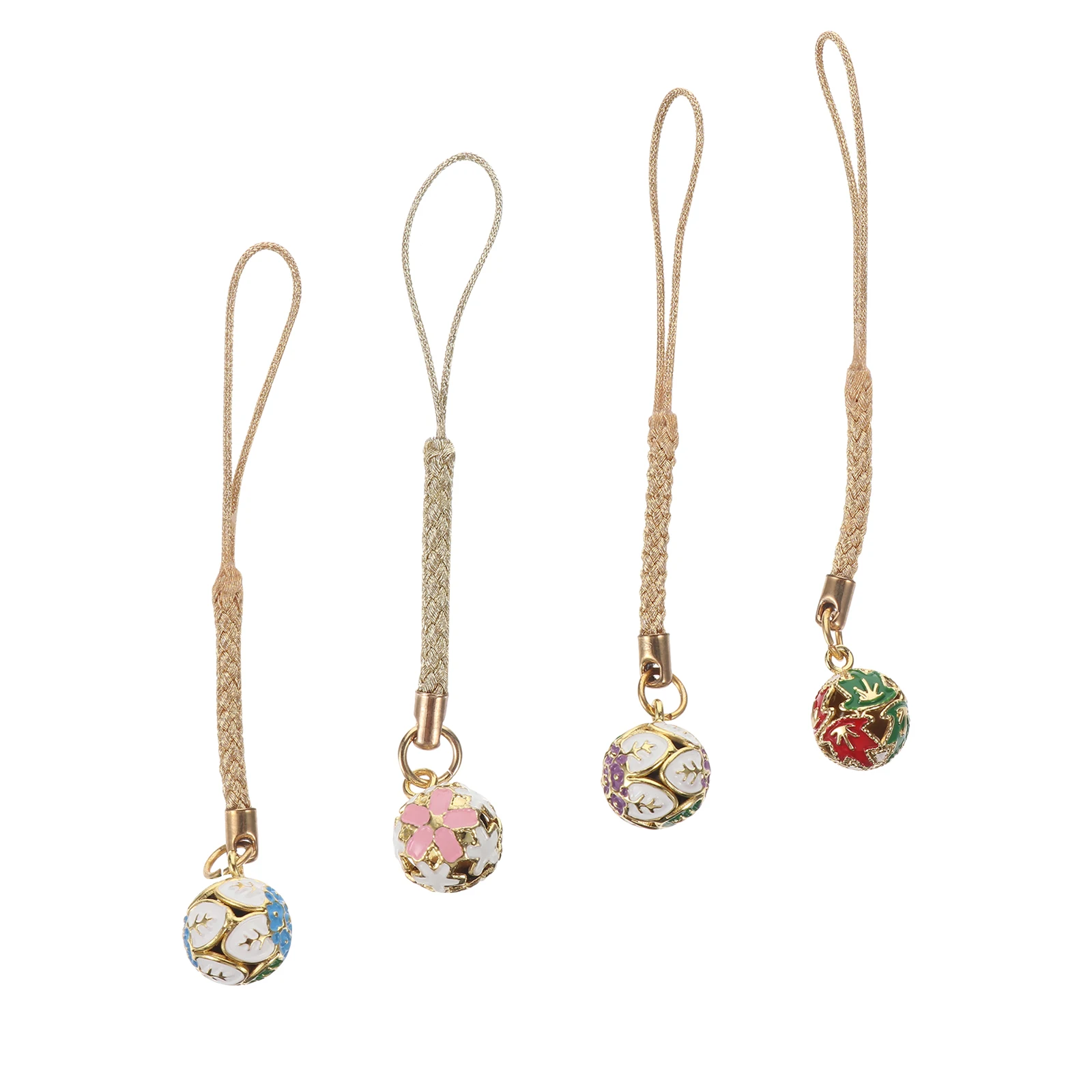 

Flower Bell Pendants Copper Tinkle Charms DIY Jewelry Accessories Christmas Pet Toys Mobile Lanyards Home Decor
