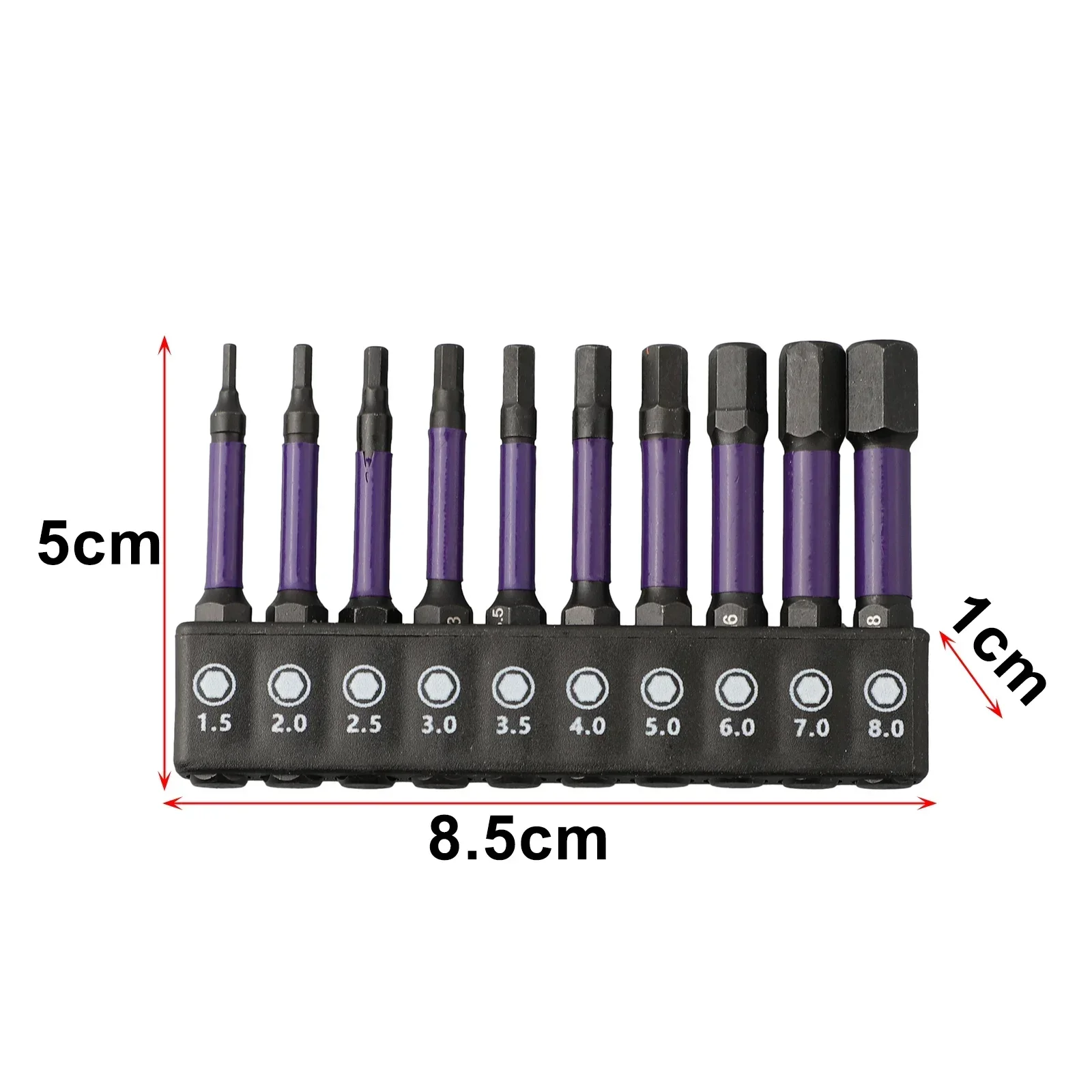 10Pcs Hex Head Wrench Drill Bit With Screwdrivers Bit Holder Set 1/4" Quick Release Shank Magnetic Screwdriver Bit Tools H1.5-H8