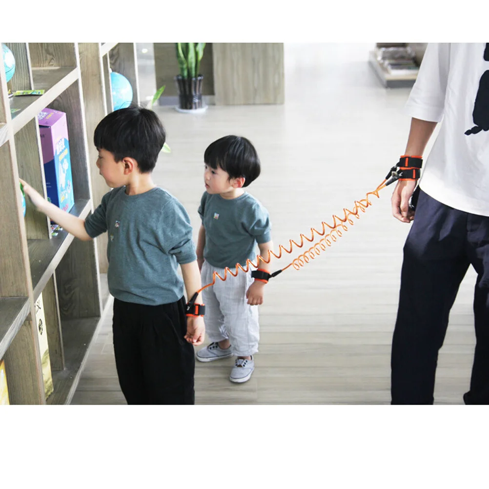 1.5m Anti Lost Belt Kids Safety Harness Child Leash Wrist Link Traction Rope Durable Steel Wire PU Cord Comfortable Wear Indoor