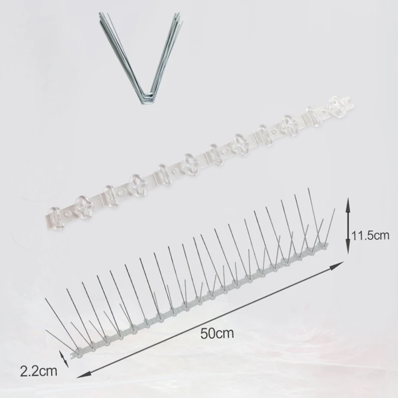 Bird Spikes Kit Anti Bird Fence Bird Pigeon Stainless Steel Fence Spikes Deterrent Anti Perch Control Seagull Repeller