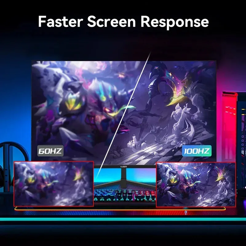 Tecmiyo OEM 2K 4K 5K 19インチ 24インチ 27インチ 34インチ 49インチ フラットスクリーンモニター 超薄型狭額縁コンピューターモニター