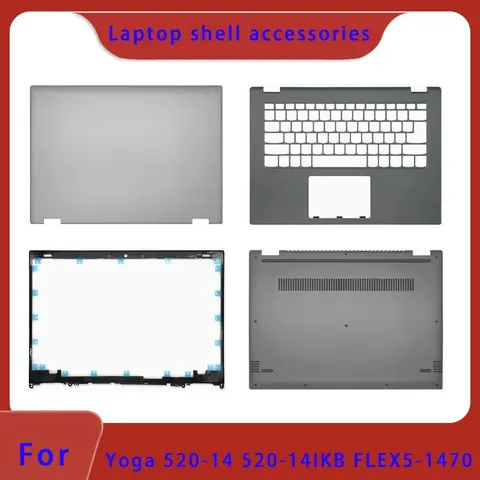 Brand new for Yoga 520-14 520-14IKB FLEX5-1470 laptop LCD back cover, front panel, palm rest bottom shell ABCD cover