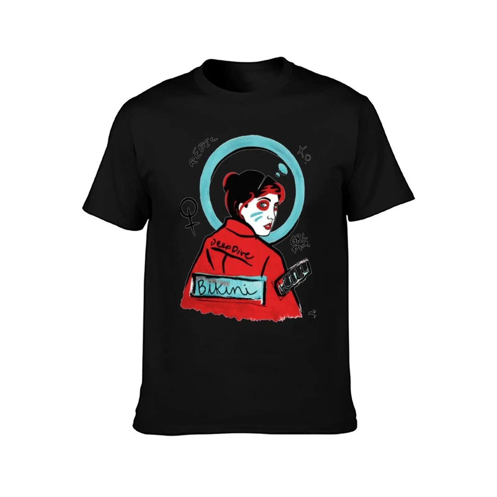 Bikini Kill T-Shirt, Summer Casual Cotton Tee, Oversized Streetwear Tops, Vintage Graphic Print, Loose Fit Short Sleeve