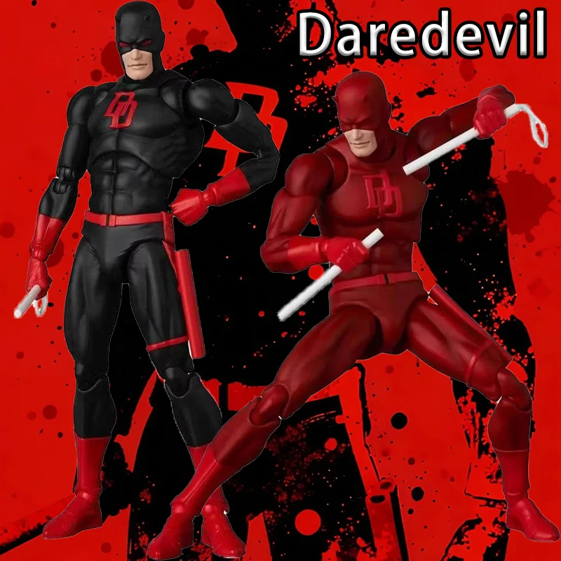 CT Toys MAFEX 999 223 Daredevil Preto Versão Comic Boneco de Ação Articulado Kit de Modelo Móvel com Múltiplas Articulações Colecionável Presente