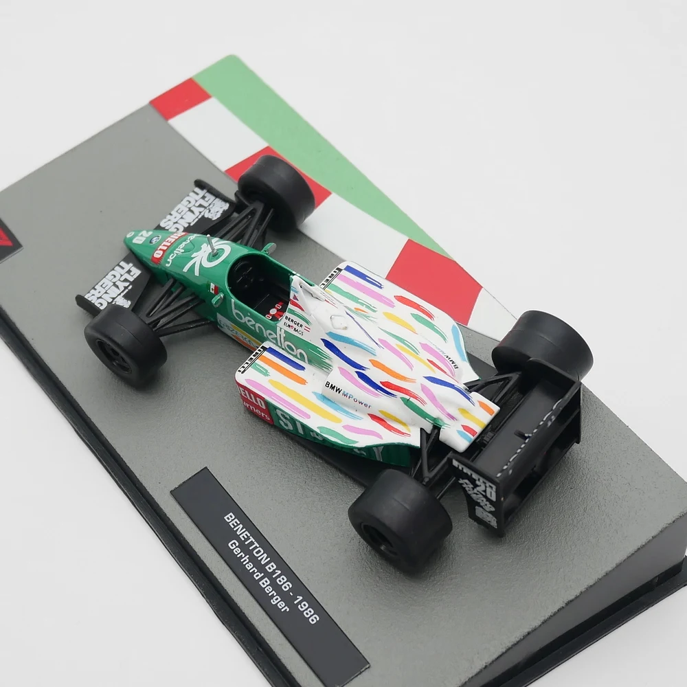 Ixo 1:43 Racing Benetton B186 1986 Gerhard Berger Diecast Car Model Metal Toy Vehicle