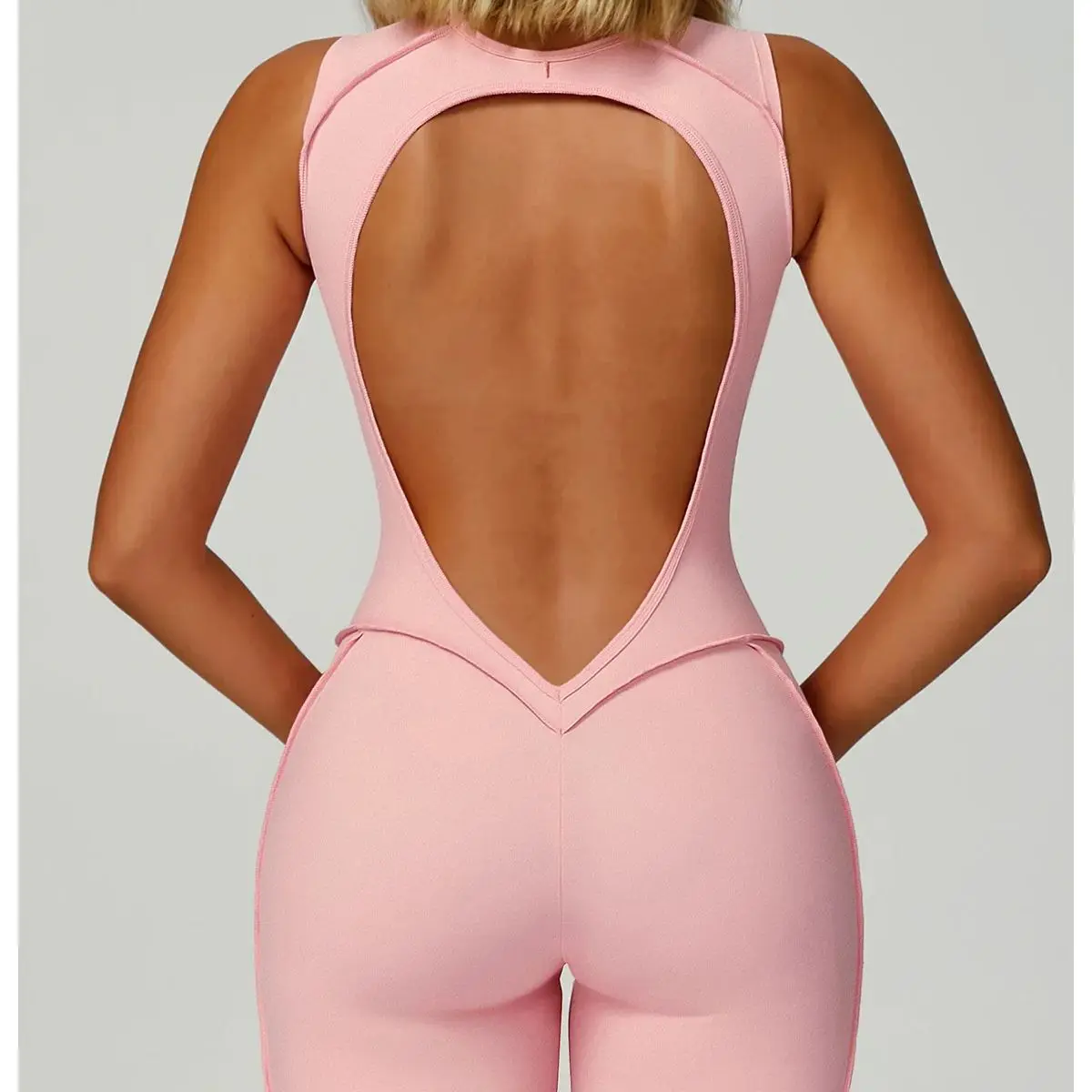 

Yoga Jumpsuit Short Sleeveless Sportswear Fitness Backless Sports Bodysuit Women's Dance Running Workout Clothes Yoga Jumpsuit