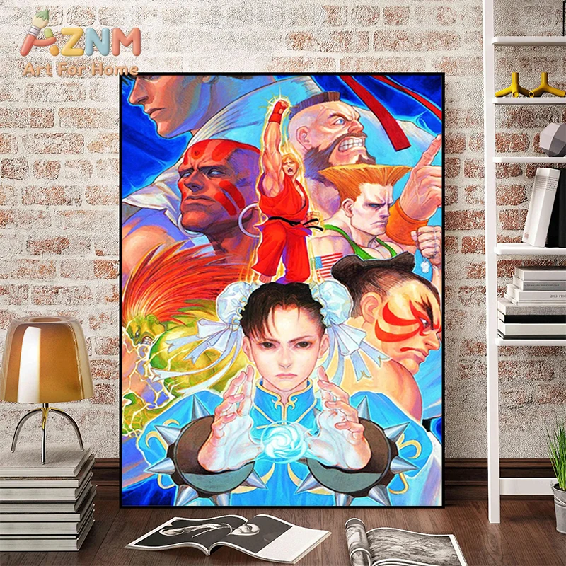 Canvas Street Fighter Posters for Wall Decor Video Game Gamer Room Decoration Posters Decorative Painting Home Decorations Art