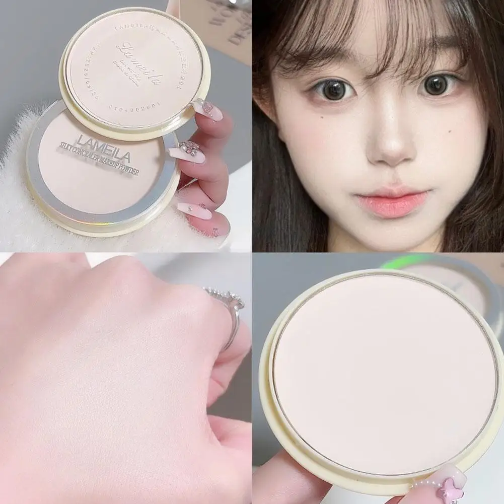 LAMEILA Soft Focus Pressed Setting Powder Large Size Oil Control Waterproof Sweatproof Long Lasting Full Coverage Makeup Powder